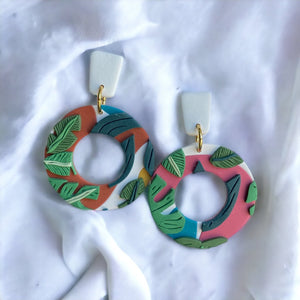 Pilos Designs Tropical Hoop Earrings