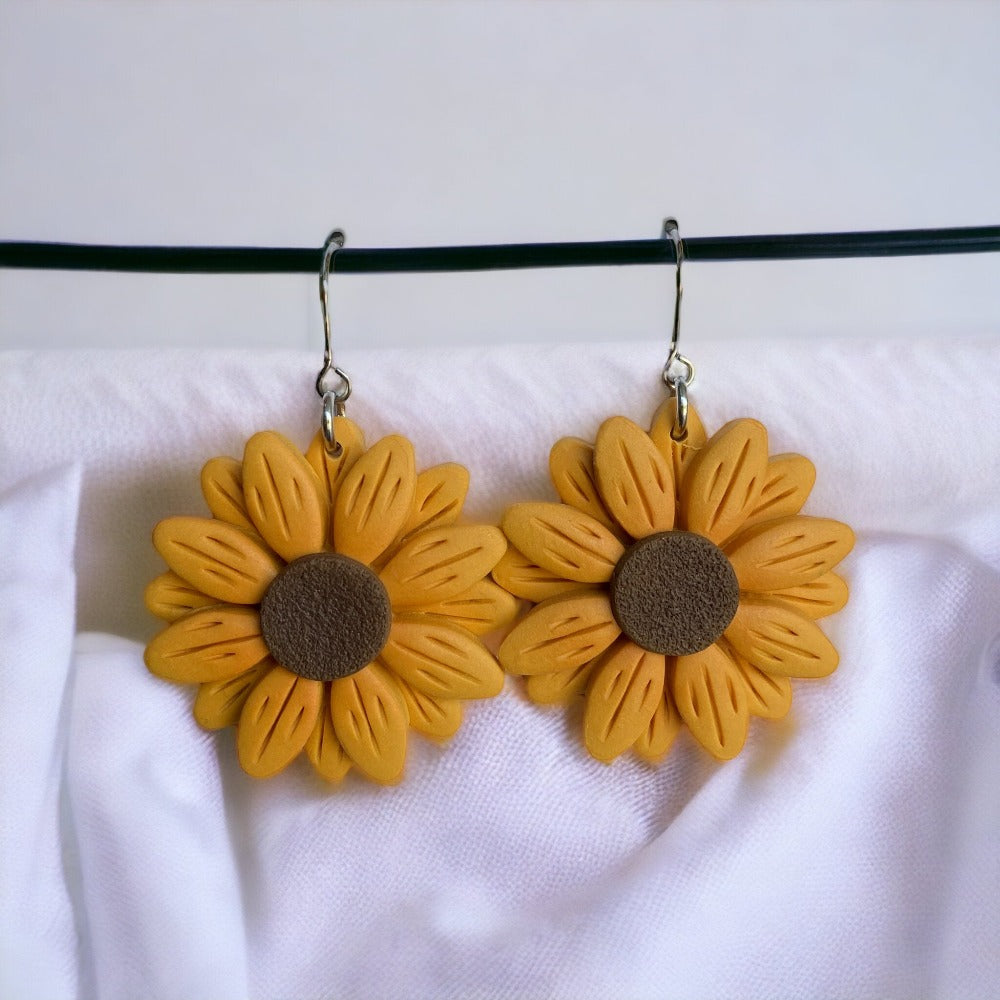 Pilos Designs Sunflower Earrings