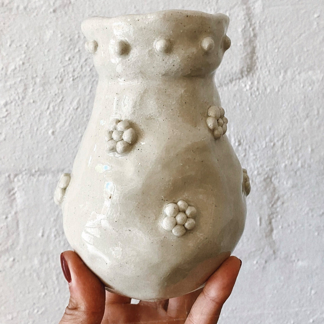 Hand building a ceramic vessel - September