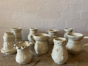 Hand building a ceramic vessel - September