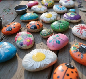 Dot Painted Mandela Rocks