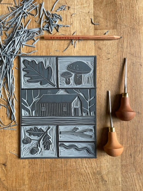 Lino Printing on fabric and paper workshop