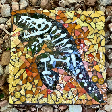 Paver with Glass Mosaics