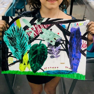 Kids School Holiday Arts and Crafts - Marbling and Monoprinting